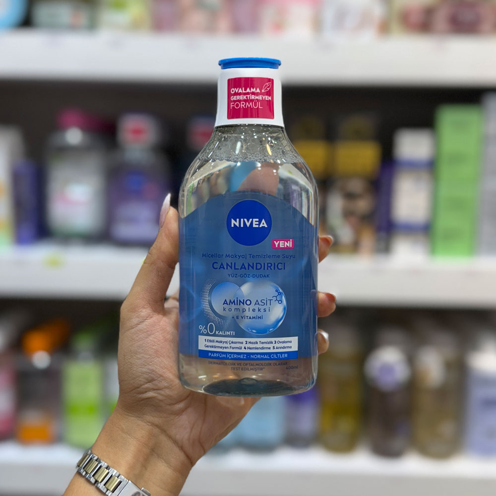 میسلار واتر (پاک کننده آرایش) صورت، برند نیوا، مناسب انواع پوست، حجم 400 میلی لیتر