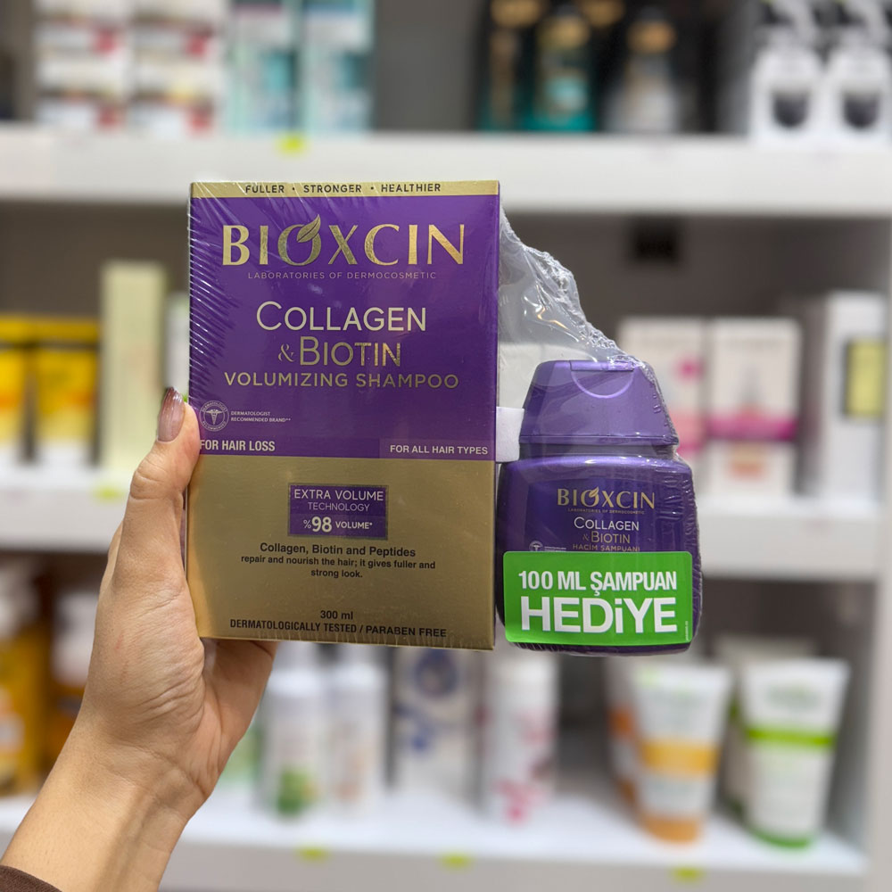 شامپو ضدریزش بیوکسین حاوی بیوتین و کلاژن